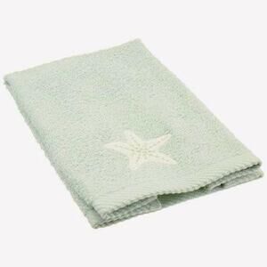 Avanti Linens Sequin Shells Beachy Cotton 11" x 18" Fingertip Towel